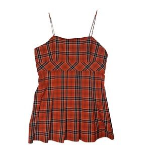 BP. Orange Plaid Academia Grunge Fall Mini Dress 2X